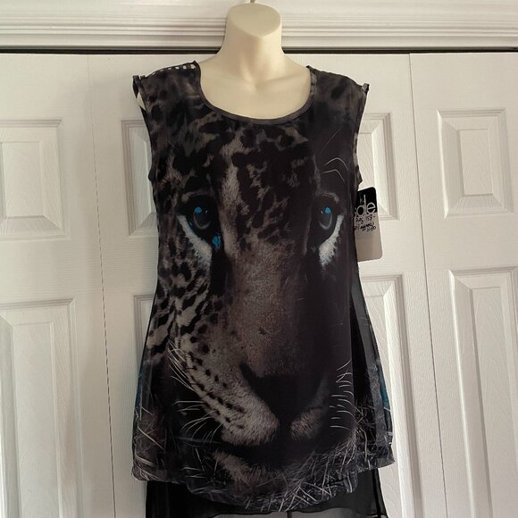 Black Tiger Print Tunic Dress Animal Print – Jane and John - Picture 3 of 11